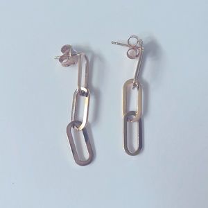 Jennifer Zeuner Rose Gold Marta Chain Earrings